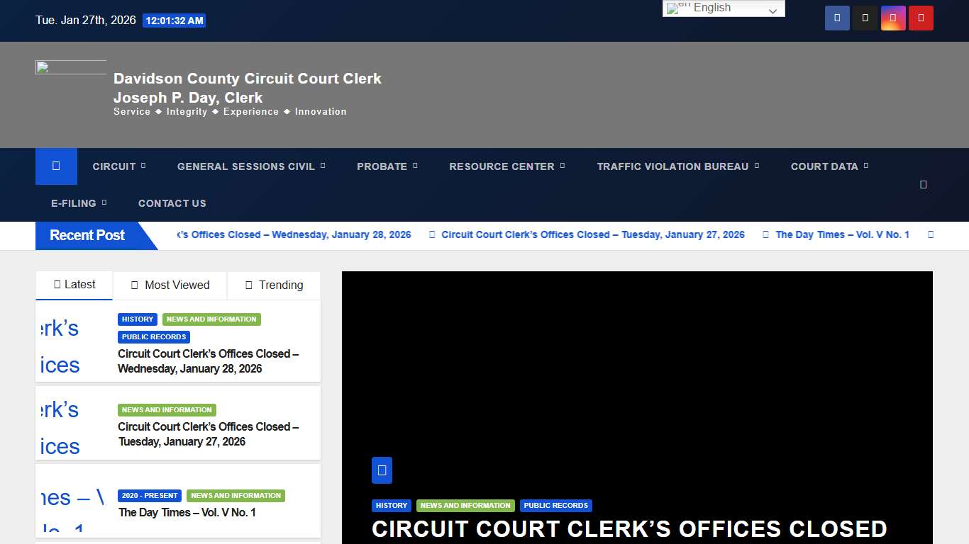 Circuit Court Clerk – Joseph P. Day, Clerk