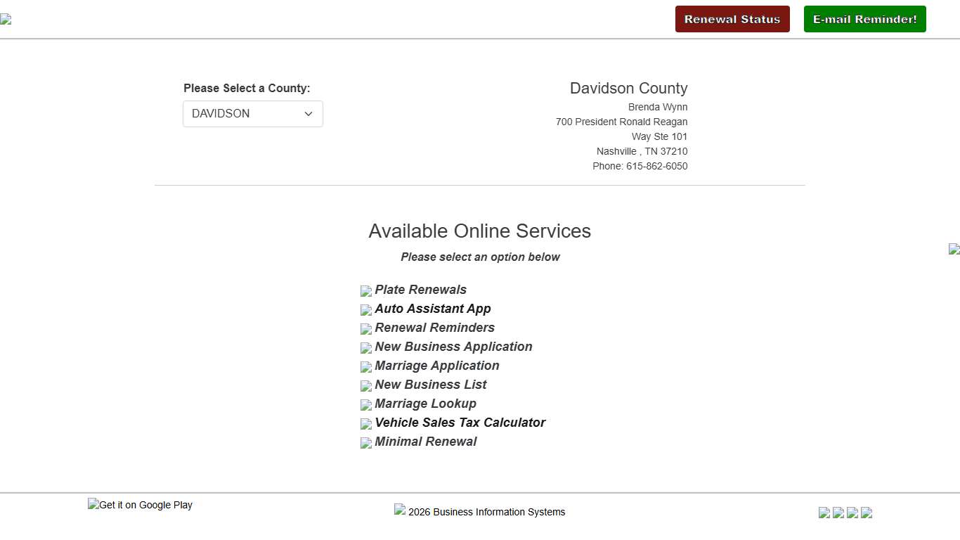 Tennessee County Clerk